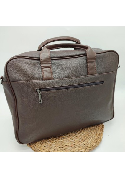 Emitasyon Deri Askılı Evrak Çantası Kahve Renk modelleri