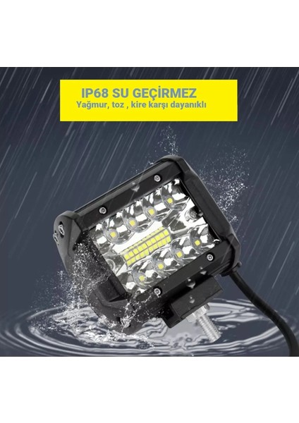 60W Kombo Aydınlatma 20 LED Çalışma Lambası Off Road Motorsiklet Sisfarları - Beyazışık fiyatları
