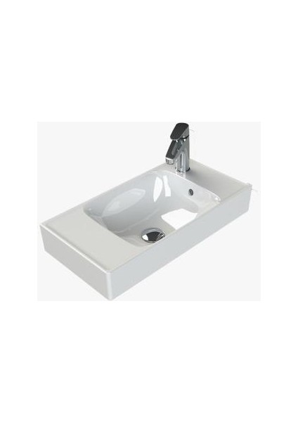 Seramik Cerastyle Dolap Uyumlu & Tezgah Üstü Sharp Lavabo 60X30 044400-U