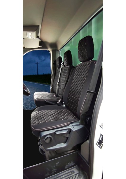 Ford Transit Tek Kabin 2014 ve Üzeri Araca Özel Tay Tüyü Oto Koltuk Kılıfı