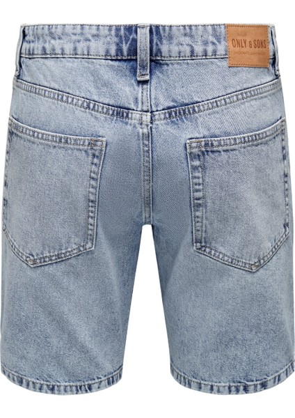 Erkek Kot Şort Denim Onsedge L. Blue - 2202484610