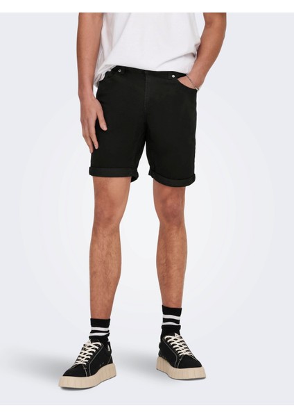 Only & Sons Erkek Kot Şort Onsply Black 4328 Shorts 2202432810