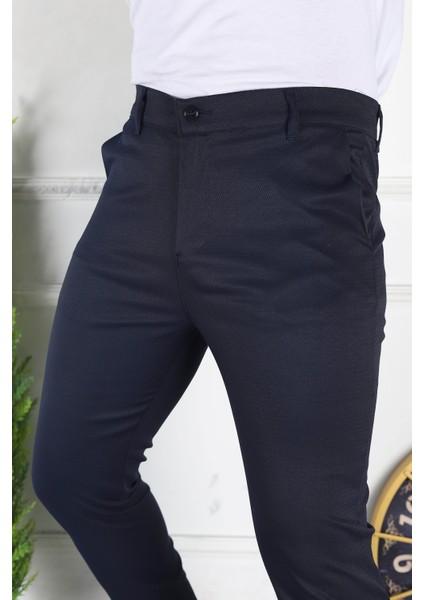 Erkek Lacivert Slim Fit Keten Pantolon fiyatları