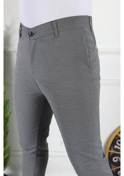 Erkek Koyu Gri Slim Fit Keten Pantolon fiyatları