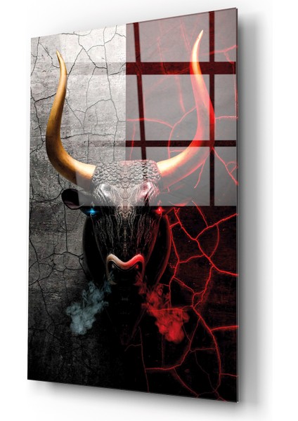 Boğa Dekoratif Cam Tablo modelleri