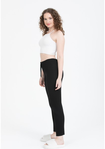 Fitilli Beli Lastikli Kadın Spor Pantolon modelleri