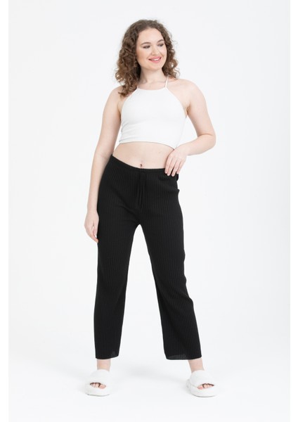 Fitilli Beli Lastikli Kadın Spor Pantolon