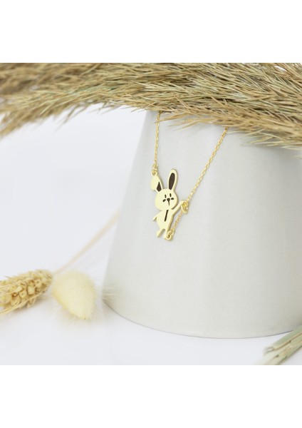 Tavşan Sembol Gümüş Kolye
