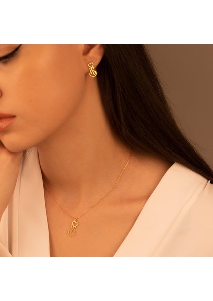 Kore Kalp Gümüş Kolye - Renk: Silver fırsatları