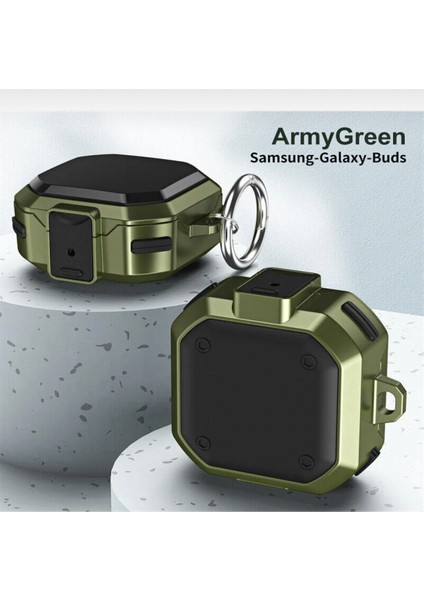 Samsung Galaxy Buds 2 Uyumlu Kılıf Antishock Darbe Korumalı Tank Kılıf