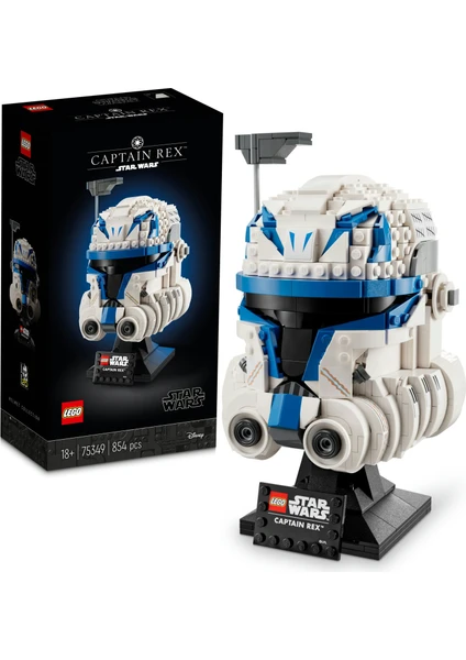 LEGO® Star Wars™ Yüzbaşı Rex™Kaskı 75349 - Yetişkinler için Koleksiyonluk Sergileme Modeli Yapım Seti (854 Parça)