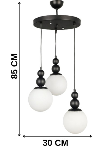 Venüs 3'lü Sarkıt Model- Hakiki Cam- Oturma Odası- Salon- Yatak Odası Modern Avize