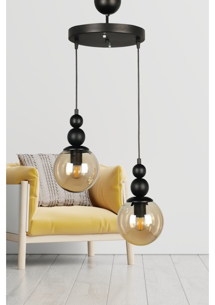 Venüs 2'li Sarkıt Avize Özel Model - Modern Avize - Oturma Odası - Salon - Yatak Odası