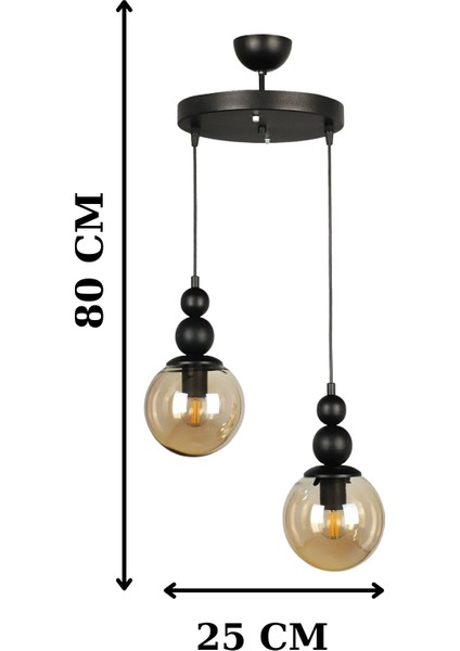 Venüs 2'li Sarkıt Avize Özel Model - Modern Avize - Oturma Odası - Salon - Yatak Odası