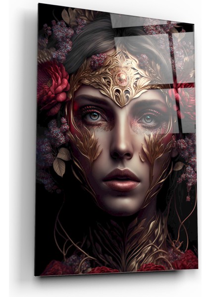 Metal Süslemeli Kadın Cam Tablo fiyatları