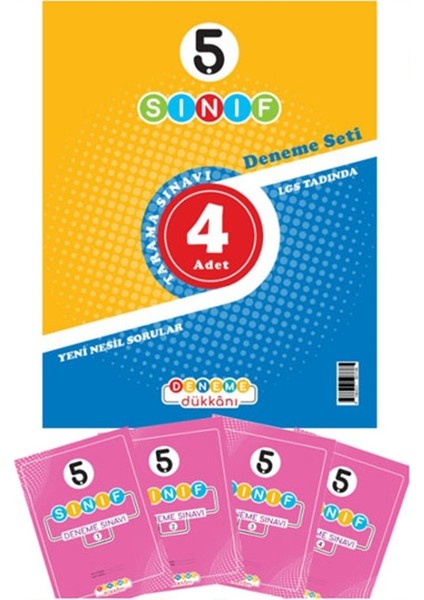 Deneme 5.sınıf Deneme Seti 4lü