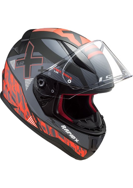 Rapıd Xtreet Mat Siyah-Kırmızı Kask