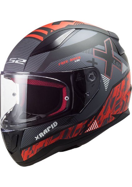 Rapıd Xtreet Mat Siyah-Kırmızı Kask