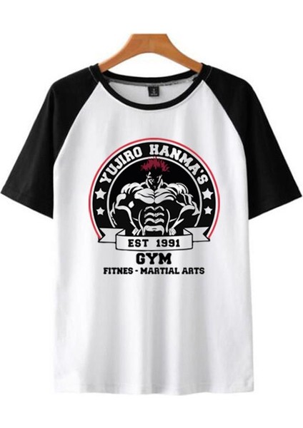 Yujiro Hanma'S Gym Baskılı Reglan Kol Beyaz Oversize T-Shirt10 fiyatları