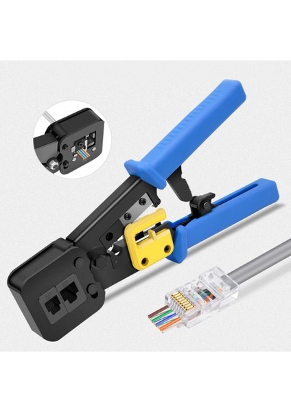 Yeni Nesil Ez RJ45 RJ11 Cat5 Cat6 Konnektör Ağ Sıkma Pensesi Ironstar IRP01