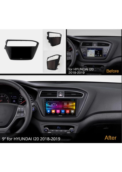 Hyundai I20 2018 ve Sonrası Uyumlu 2+16 IPS Dokunmatik Android Multimedya 9' Uyumlu
