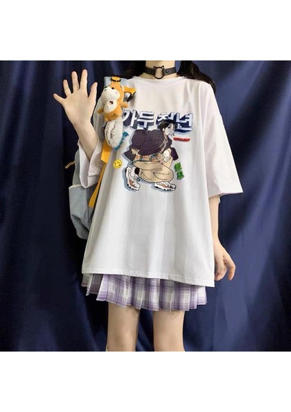 Be Fearless Teenager Baskılı Beyaz Oversize T-Shirt10 fiyatları