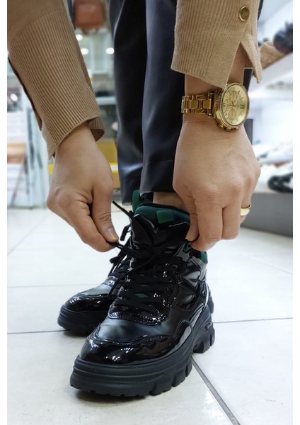 22K308-3 Kadın Siyah Sneaker Ayakkabı modelleri