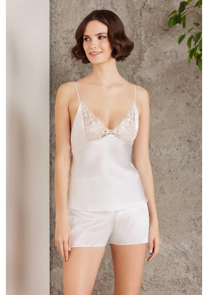 6005 Kadın Ekru Gelin Çeyiz Seti 6'lı Saten Takım modelleri