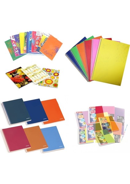 120 Yaprak A4 Spiralli Çizgili Defter