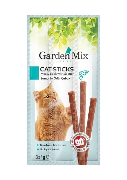 Gardenmix Somonlu Kedi Stick Ödül 12 x 5 gr