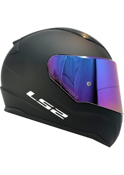 Rapıd Mat Siyah Fullface Motosiklet Kaskı Gökkuşağı Camlı