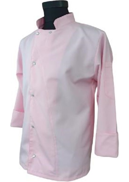 Sade Toz Pembe Model Aşçı Uzun Kol Ceketleri