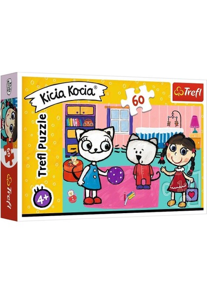 17343 Trefl Puzzle Kicia Kocia Kitty Cat With Friends 60 Parça Puzzle