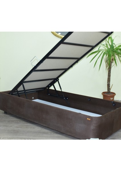 Baza Tay Tüy Model Kahverengi Silinir Kumaş Metal Fırın Boya Iskelet 90*190 El Yapım modelleri