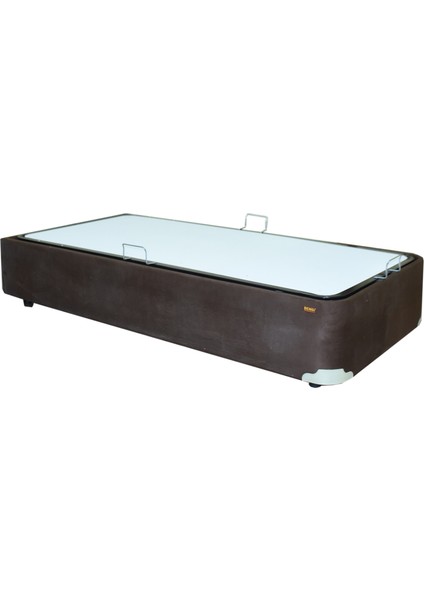 Baza Tay Tüy Model Kahverengi Silinir Kumaş Metal Fırın Boya Iskelet 90*190 El Yapım fırsatları
