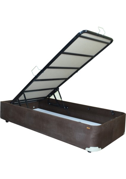 Baza Tay Tüy Model Kahverengi Silinir Kumaş Metal Fırın Boya Iskelet 90*190 El Yapım indirimleri
