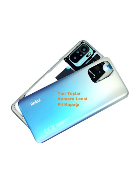 Xiaomi Redmi Note 10S (4g) Kasa Arka Pil Batarya Kapağı (Tamir Seti) Mavi fiyatları