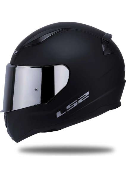 Rapıd 2 Mat Siyah Fullface Motosiklet Kaskı Gri Camlı