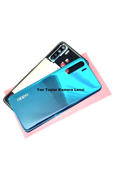 Oppo A91 Kasa Arka Pil Batarya Kapağı (Tamir Seti) Mavi