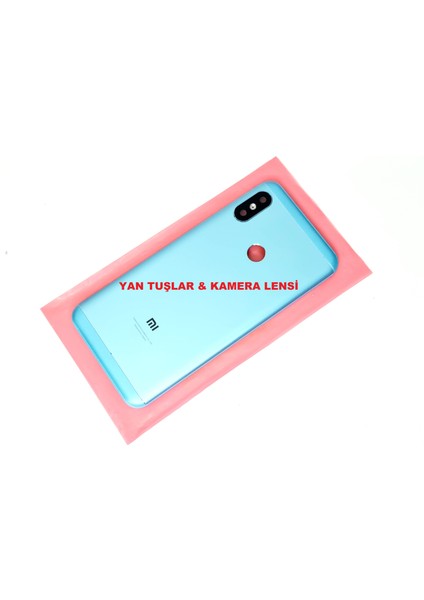 Xiaomi Mi A2 Lite Kasa Arka Pil Batarya Kapağı (Yan Tuşlar) MAVİ