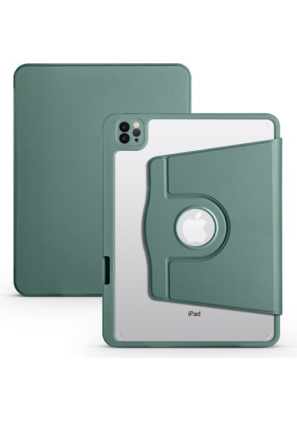 Apple iPad 10.2 (7/8/9.nesil) 2020/2021 Uyumlu 360 Dönebilen Kalem Bölmeli Standlı Kılıf