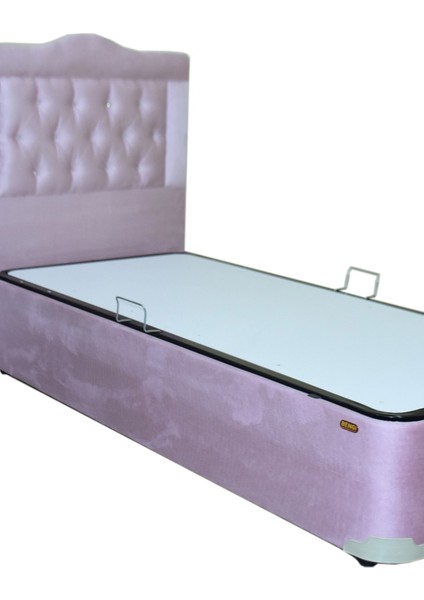 Baza-Başlık Tay Tüy Pembe Silinir Kumaş Model Kapitone Başlık Metal Fırın Boya Iskelet 90*190 Elyapım fırsatları