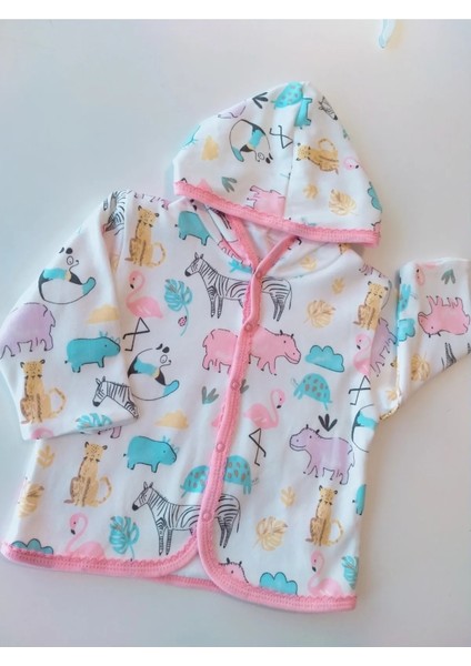 Flamingo Çift Kat Kapüşonlu Hırka 6618
