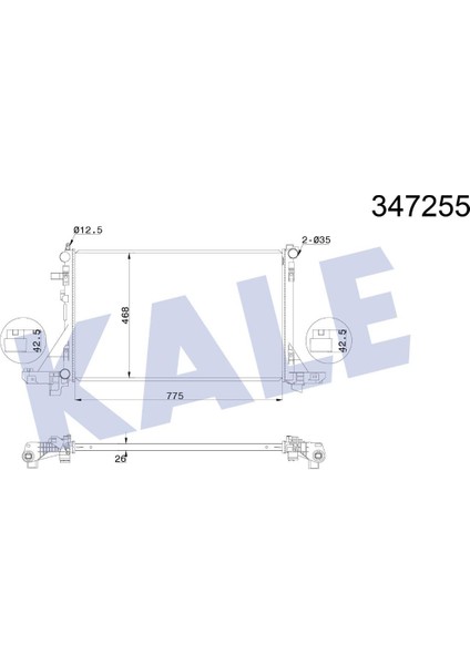 Radyatör 26MM NV400 11+ Master 3 Movano 2.3dcı 2010+ 214004474R 347255
