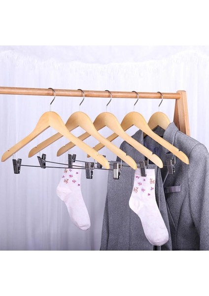 Çocuk Ahşap Elbise Altı Mandallı Askı Etek ve Pantolon Askısı 10 Adet 30 cm modelleri