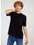 Bisiklet Yaka Baskılı Siyah Erkek T-Shirt TC9010BASIC 1