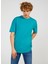 Bisiklet Yaka Düz Açık Mavi Erkek T-Shirt TC901010 1