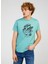 Bisiklet Yaka Baskılı Mint Erkek T-Shirt TC711110 2