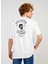 Bisiklet Yaka Baskılı Beyaz Erkek T-Shirt Tc 901710 2