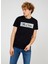 Bisiklet Yaka Baskılı Siyah Erkek T-Shirt TC712810 1